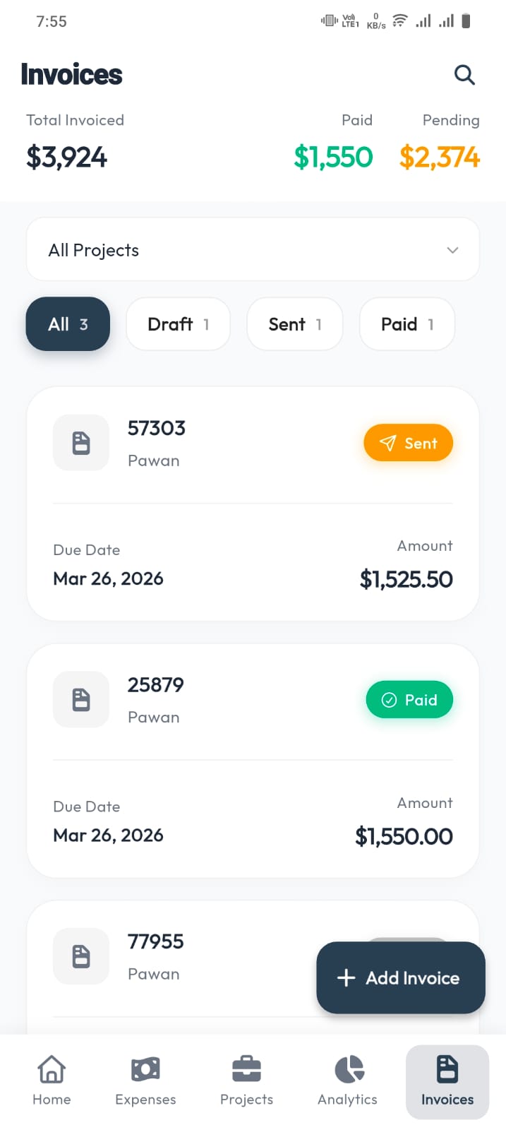 ExpenseNest Invoices