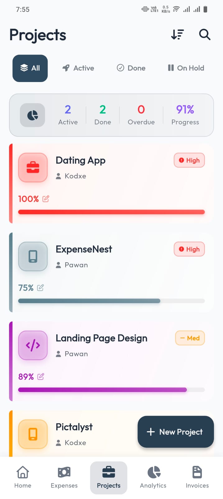 ExpenseNest Projects